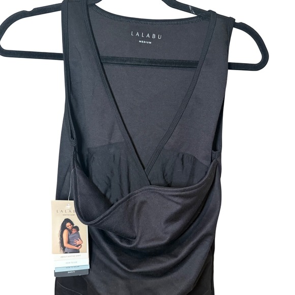 Lalabu‎ NWT Soothe Tank Sleeveless Baby Wearing Shirt Black Size Medium - Picture 4 of 11